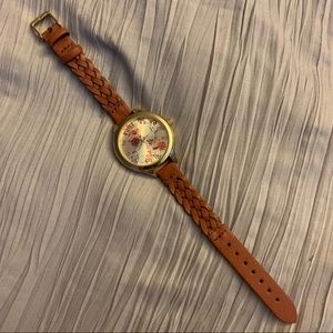 flower print watch